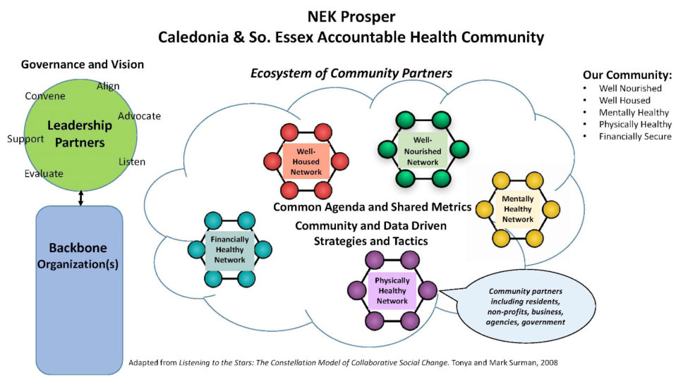 Graphic illustrating the ecosystem of community partners.